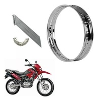 Kit Aro 19x1.85 + Raios 4mm para Roda Dianteira Bros 125, 150 e 160 - Performance e Durabilidade - imagem 2