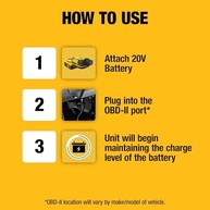 Carregador e Mantenedor DeWalt DXAEOBD 1A: Energia Inteligente para sua Bateria 20V - imagem 4