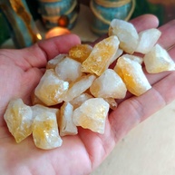 Kit 12 Pedras Citrino Bruto 1cm a 3cm - Energia de Prosperidade e Sucesso Natural - imagem 1