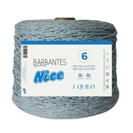 Barbante Parafinado Colorido para Crochê - Fio 6 com 1kg - Azul Bebê - imagem 1