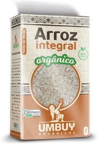 Umbuy Orgânicos Arroz Integral Orgânico Umbuy 1Kg Arroz Orgânico Integral Grão Longo Marrom Natural Saudável E Livre De Agrotóxicos Produto Orgânico Certificado - imagem 1