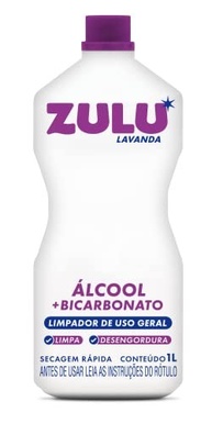 Álcool Líquido com Bicarbonato Zulu 1L Lavanda - Limpeza Potente e Perfumada - imagem 2