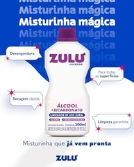 Álcool Líquido com Bicarbonato Zulu 1L Lavanda - Limpeza Potente e Perfumada - imagem 3