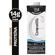 Leite Zero Lactose Camponesa: 14g Proteína Desnatado 1L - imagem 2