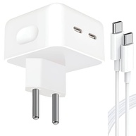 Carregador Turbo 50W USB-C PD: iPhone 15/16 Pro Max Ultra Rápido com Cabo 1M e Duas Portas - imagem 2