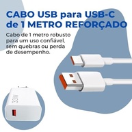 Carregador Turbo 33W Tipo C com Cabo USB-C 1m - Carga Rápida para iPhone 15/16 Pro Max Plus - imagem 5