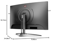 Monitor Gamer AOC Agon 32" Curvo 165Hz 1ms FreeSync AG323FCXE - imagem 2