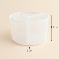Kit 2 Potes com 3 Divisórias + 2 Colheres de Silicone - Organização Total para Leite em Pó e Alimentos Infantis - imagem 3