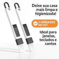 Kit 2 Escovas 2 em 1 para Limpeza de Frestas e Cantos - Ideal para Janelas, Teclados e Eletrônicos - imagem 5