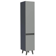 Paneleiro 40 cm 2 Portas Cinza Nice Madesa - Organização Moderna para sua Cozinha - imagem 2