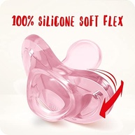 NUK Kit com 2 Chupetas Sensitive Soft 100% Silicone Rosa/Lilás - Tam 2 (6-18 Meses) - imagem 5