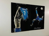 Quadro Decorativo 2 Peças CR7 Futebol 60x40cm - Estilo Moderno para Torcedores - imagem 5