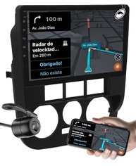 Central Multimídia H-Tech HT-9000CA 2 Din 9" Android Auto CarPlay para Gol, Saveiro, Parati G4 - Preto Fosco + Moldura + Câmera de Ré - imagem 2