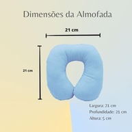 Almofada de Pescoço Bebê Happy Line Azul Claro - Conforto e Segurança para Crianças de 0 a 2 Anos - imagem 3