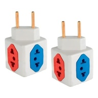 Kit 2 Adaptadores Benjamim Cubo 3D: Mais Tomadas com Segurança e Estilo! - imagem 2