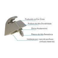 Kit 2 Suportes Quebra Sol P/ Corsa Novo, Celta, Meriva, Zafira + Parafusos - imagem 3