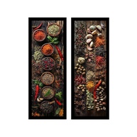 Kit 2 Quadros Decorativos para Cozinha e Área Gourmet - Design Moderno em Preto - imagem 1