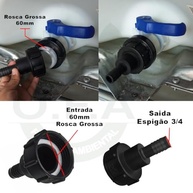 Conexão Adaptador Espigão 2" x 3/4" para Container IBC 1000L - Ofa - imagem 5