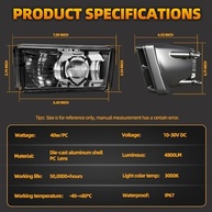 Kit 2 Luzes Neblina LED Âmbar para Silverado/Suburban 2007-2016 - Visibilidade Superior - imagem 4