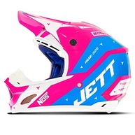Capacete Motocross Th1 Jett Evolution 2 Rosa/Azul Celeste - Segurança e Estilo para Sua Aventura - imagem 2