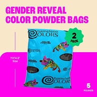 Chameleon Colors Pó revelador de gênero azul - 2 sacos de 2,3 kg - Cor azul vibrante - Para bebês meninos - Sacos de fácil abertura - Limpeza fácil - Não tóxico - imagem 3
