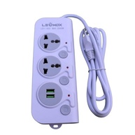 Extensão Elétrica Premium: 2 Tomadas Universais + 2 USB, Bivolt, 2m Cabo e Interruptores Individuais - imagem 2