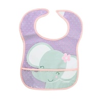 Babador Impermeável com Bolso para Bebê - Kit 2 Unidades Estampadas Gato e Elefante | Clingo - imagem 2