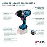 Kit Chave de Impacto Bosch BITURBO 18V 3/4" 1050Nm c/ 2 Baterias 4Ah - Potência e Liberdade Sem Fio! - imagem 3