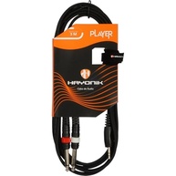 Cabo P2 Estéreo para 2 P10 Mono Hayonik 3M: Conexão Profissional e Versátil - imagem 3