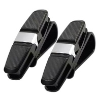 Kit 2 Porta Óculos e Cartão Clip Prata 9,7cm Karbox: Organize seu Carro com Estilo! - imagem 2