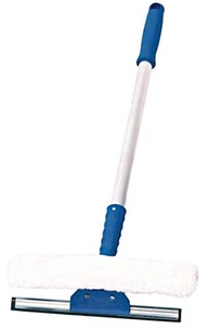 Combinado 2 em 1 Limpa Vidros 25 cm CB250 Bralimpia - Cabo Extensor com Espátula e Rodo - imagem 2