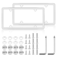 Kit 2 Suportes de Placa Cromada Universal em Liga de Zinco - Elegância e Durabilidade para Seu Carro - imagem 2