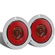 Kit 2 Luzes de Reboque LED Redondas 24 LEDs - Freio, Ré e Sinalização para Caminhões e RVs (Vermelho/Amarelo) - imagem 2