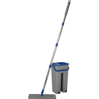 Rodo Flat Mop com Balde Lava e Seca 2 em 1 - 2 Refis de Microfibra, Cabeça Giratória 360° - imagem 3