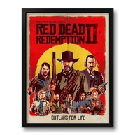 Quadro Red Dead Redemption 2 Moldura Preta 33x43cm - Decore Sua Parede com Estilo Gamer - imagem 1