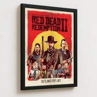 Quadro Red Dead Redemption 2 Moldura Preta 33x43cm - Decore Sua Parede com Estilo Gamer - imagem 4