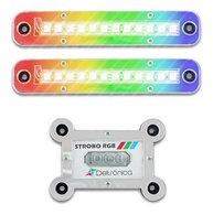 Kit Super Strobo Led para Som Automotivo Rgb 2 Faróis 12v Deltrônica - imagem 2
