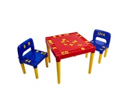 Mesa e Cadeira Infantil Vermelha Tritec - Desmontável com 2 Cadeiras - imagem 1