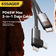 Cabo Essager 2-em-1: Carga Rápida 65W + Dados - imagem 2