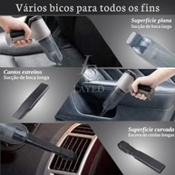 Aspirador de Pó Portátil 2 em 1 com Função Soprador - Sem Fio, Recarregável, Ideal para Carro e Casa (Cinza) - imagem 5