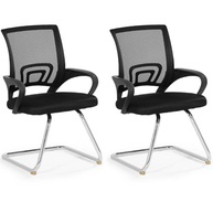 Kit com 2 Cadeiras de Escritório com Encosto em Tela Mesh e Base Fixa - Conforto e Estilo para seu Ambiente de Trabalho - imagem 2