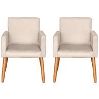 Kit 2 Poltronas Bege Capitonê Modernas | Conforto e Estilo para Sala, Escritório e Recepção - imagem 2