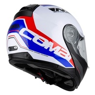 Capacete Nzi Combi 2 Shock: Segurança e Estilo em Branco/Vermelho/Azul - imagem 5