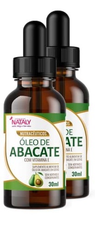 Kit Com 2 - Óleo de Abacate Premium Com Vitamina E Extravirgem 30ml Nataly - imagem 2