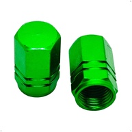 Kit 2 Válvulas Bico Pneu Alumínio Import Verde - Estilo e Proteção - imagem 1