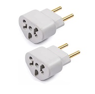 Kit 2 Adaptadores de Tomada Universal 10A/20A Bivolt 110V/220V - Plug Benjamin T Bob Love - imagem 2