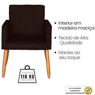 Kit com 2 Poltronas Capitone Marrom - Conforto e Estilo para Sala, Escritório e Recepção - imagem 5