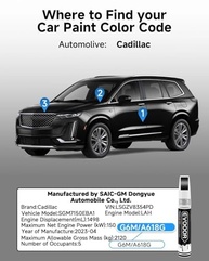 Tinta de Retoque Cinza Metálico Galáctico G6M/A618G para Cadillac - Caneta 2 em 1 com Microaplicadores - imagem 4