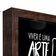 Quadro Porta Rolhas de Vinho e Champagne em Madeira 32x22cm – Modelo 2 - imagem 1
