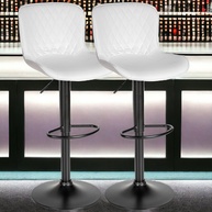 Kit 2 Banquetas Giratórias com Encosto - Design Moderno em Couro Sintético para Cozinha Americana e Balcão - imagem 1